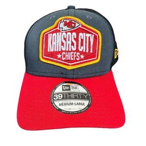 Kansas City Chiefs New Era 39Thirty 2021 NFL Draft Flex Fit Trucker Hat Md/Large